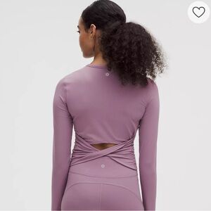 Lululemon all it takes back-twist ribbed long sleeve shirt - Purple